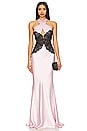 view 1 of 3 Halter Gown in Light Pink & Black
