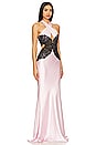 view 2 of 3 Halter Gown in Light Pink & Black