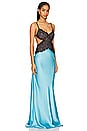 view 2 of 3 Cut Out Gown in Turquoise & Black