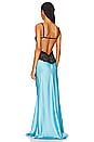 view 3 of 3 Cut Out Gown in Turquoise & Black