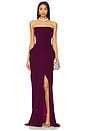view 1 of 3 Velvet Corset Gown in Plum