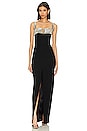 view 1 of 4 Embellished Slit Gown in Black
