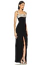view 2 of 4 Embellished Slit Gown in Black
