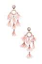 view 1 of 2 Embellished Tassel Earrings in Peach
