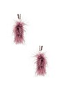 view 2 of 3 Pom Earrings in Purple & Mauve