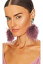 view 3 of 3 Pom Earrings in Purple & Mauve