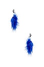 view 2 of 3 Pom Earrings in Neon Blue