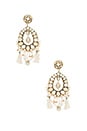 view 1 of 3 PENDIENTES CON PERLA COLGANTE in White