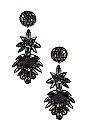 view 2 of 3 Gem Statement Earring in Black