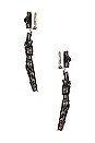 view 3 of 3 Gem Statement Earring in Black