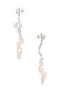 view 3 of 3 Pearl Drop Earrings in White