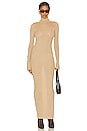 view 1 of 4 Sheer Knit Maxi Dress in Travertine