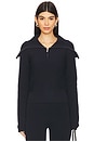 view 1 of 4 Zipped Collar Sweater in Vulcan