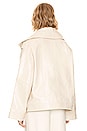 view 4 of 5 Oversized Leather Jacket in Egret