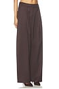 view 2 of 6 Cocoon Suiting Pants With Pleats in Black Coffee