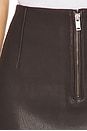 view 6 of 6 Bonded Leather Skirt in Chocolate Chip