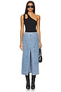 view 5 of 6 Maxi Denim Skirt in Faded Denim