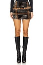 view 1 of 6 Short Shearling Skirt in Black Combo