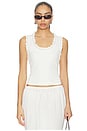 view 1 of 4 Lucy Rib Tank in White