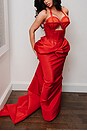 view 1 of 3 Cardi Gown in Red