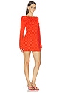 view 2 of 4 Boatneck Dress in Chili Pepper