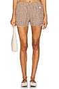 view 1 of 6 Easy Bloomer Short in Brown Gingham