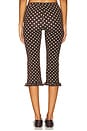 view 4 of 6 Ruffle Capri Pants in Brown Polka Dot