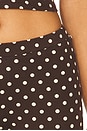view 6 of 6 Ruffle Capri Pants in Brown Polka Dot