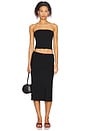 view 5 of 6 Tencel Slip Skirt in Onyx