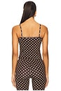 view 3 of 5 Tie Camisole in Brown Polka Dot
