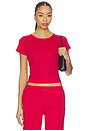 view 1 of 4 Pointelle Perfect Tee in Cherry