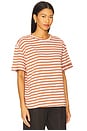view 2 of 4 Boifriend T-shirt in Mocha Stripe