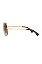 view 3 of 3 Rimless Aviator in Brown Gradient