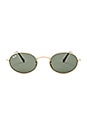 view 1 of 3 LUNETTES DE SOLEIL OVALES in Gold & Green Classic