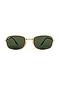 view 1 of 3 LUNETTES DE SOLEIL RECTANGLE in Arista, Yellow Havana Vintage, & Green