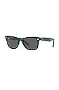 view 2 of 3 Legacy Wayfarer in Transparent Green & Dark Grey