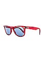 view 2 of 6 LUNETTES DE SOLEIL LEGACY WAYFARER in Transparent Red & Blue