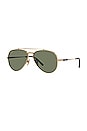 view 2 of 3 LUNETTES DE SOLEIL AVIATOR TITANIUM in Arista & Green