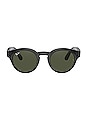 view 1 of 3 GAFAS DE SOL STORIES ROUND in Shiny Black & Green