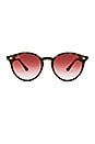 view 1 of 3 RB2180 in Tortoise & Red Gradient Mirror