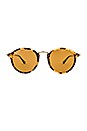 view 1 of 3 LUNETTES DE SOLEIL ROUND FLECK POP in Yellow Havana, Gold & Yellow