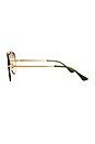 view 3 of 3 LUNETTES DE SOLEIL BLAZE AVIATOR in Demi Gloss Gold & Grey Green Gradient