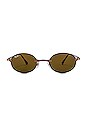 view 1 of 3 Tech Oval in Light Brown & Dark Brown