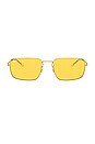 view 1 of 3 LUNETTES DE SOLEIL EVOLVE RECTANGLE in Gold & Yellow to Green