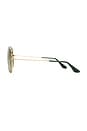view 3 of 3 Aviator Large Metal Sunglasses in Green & Gold