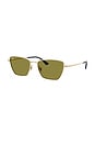 view 2 of 3 Rectangular Sunglasses in Pale Gold