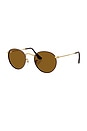 view 2 of 3 Round Metal Sunglasses in Matte Havana