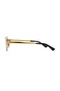 view 3 of 3 Oval Sunglasses in Black & Gold
