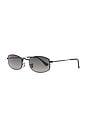 view 2 of 3 Rectangular Sunglasses in Black