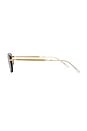 view 3 of 3 Rectangular Sunglasses in Brown & Gold
